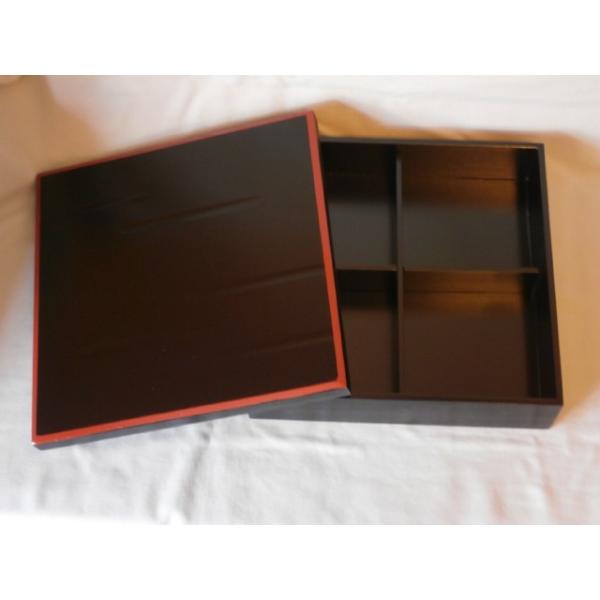 和食器 松花堂 弁当箱 木製 黒縁朱 かすみ彫 １段 越前漆器 十字仕切り付 越前塗り おべんとう箱 １個 Buyee Buyee Japanese Proxy Service Buy From Japan Bot Online