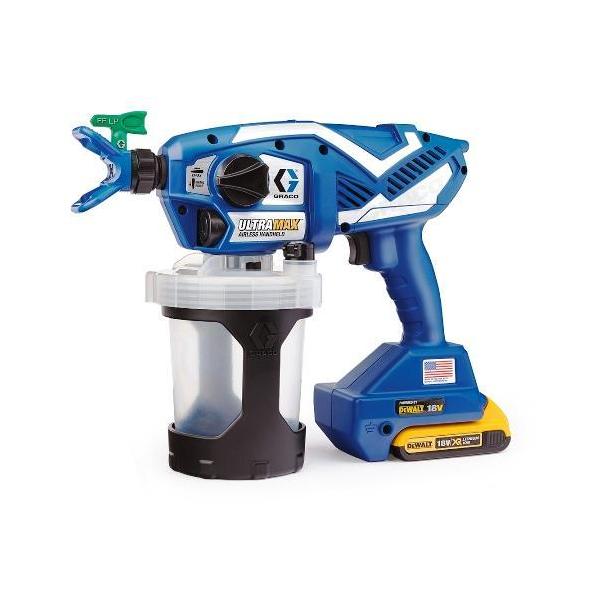 年末売切り価格！GRACO スプレーガンセット 充電器・バッテリー2個付き+新品バッテリー2個 nurishi-c_nuri-0474