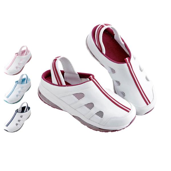 2Wayダブルエア入りでつかれにくい♪コーディネート出来るらくちんシューズダブルのエアで弾むようなクッション性!「ダブルのエア入り」でお仕事らくちん♪・かかとの部分のエアで着地時の衝撃を緩和。つま先部分のエアで蹴り出しをスムーズに・足指の幅...