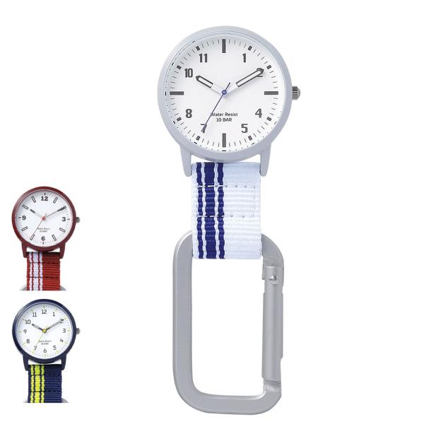 配色ラインがポイント！スポーティーカラーウォッチベルトの配色ラインがきいたスポーティーデザイン。スクエアタイプの大き目カラビナで使い勝手もバッチリ！・日本製ムーブメント・蓄光文字盤・10気圧防水・ウエアやシューズとのコーディネイトも楽しめる...