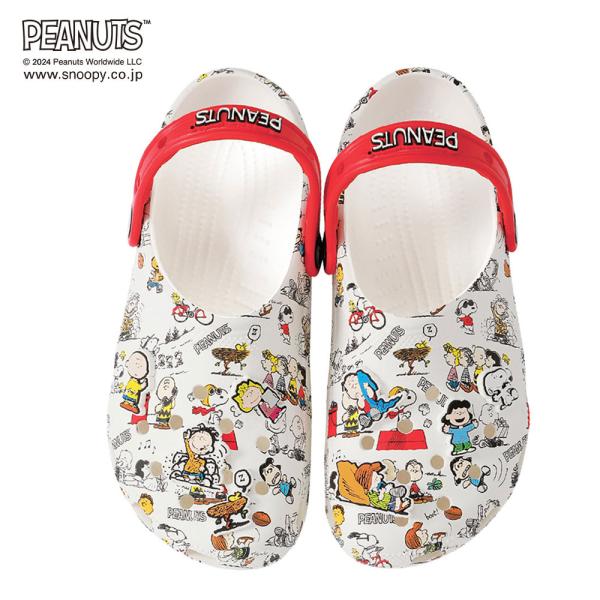 みんなでワイワイ♪たのしくなっちゃうクロックスクロックスといえばこれ!定番のクラシックシリーズです。肌に優しくフィットし、快適な履き心地を実現!・バックベルトにもロゴ入り！・総柄がかわいい・ジビッツも付け替えられる！・軽量約165g（片足2...