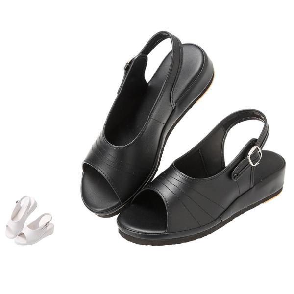 うれしいハピプラ♪シンプルなフラットタイプのナースサンダル足当たりがやわらかく、お仕事中も快適さがつづきます。みんなで揃えられる!うれしい多サイズ展開♪・ウレタンフォーム入りで、足当たりがやさしい・バックル裏ゴム仕様で脱ぎ履きラクラク♪・み...