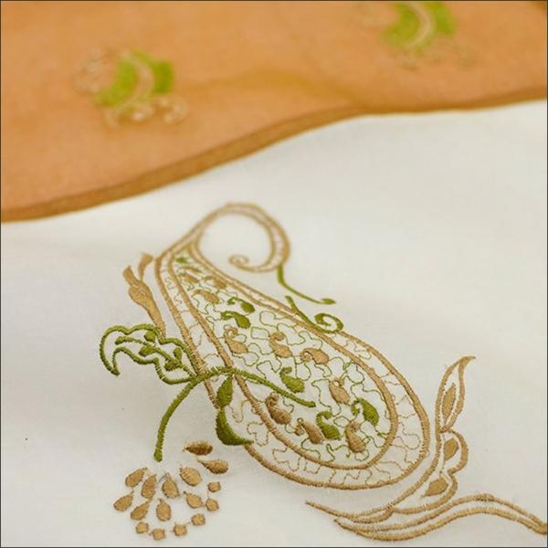 のれん 暖簾 おしゃれ 間仕切り シンプル 和 モダン オーガンジーのれん 刺繍 受注生産品 透け感 布 透ける ノレン インテリア 上品 ファブリック アジアン雑貨