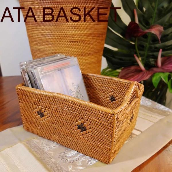 アタ Cdボックス ハンドルm アジアン雑貨 バリ雑貨 インテリア かご カゴ 収納 小物入れ テンガナン ケタ 手編み 手作り Buyee Buyee Japanese Proxy Service Buy From Japan Bot Online