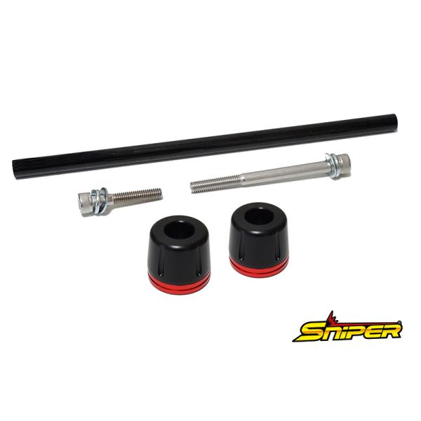 NINJA ZX-25R ZX-4R フロント アクスルスライダー 赤 SNIPER