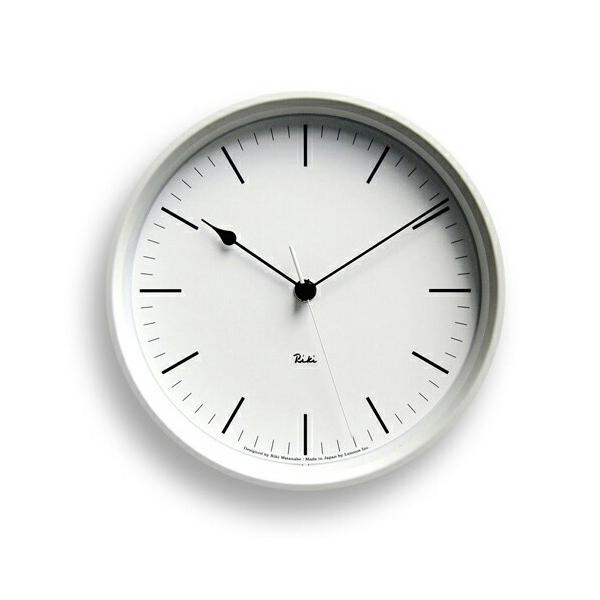 レムノス RIKI STEEL CLOCK ホワイト 電波時計 WR08-24 WH (時計