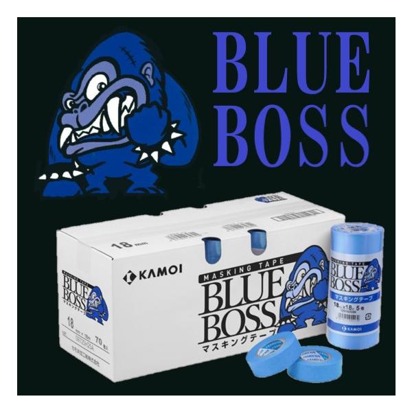 カモ井マスキングテープブルーボス40㎜４箱 車輌塗装用】マスキングテープ 「BLUE BOSS」 直送 ｜ たわらや