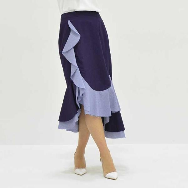 アシンメトリータイトフリルスカート チェック 美ライン 美シルエット タイトスカート マーメード ミモレ丈 ウエストファスナー付 Buyee Buyee Japanese Proxy Service Buy From Japan Bot Online