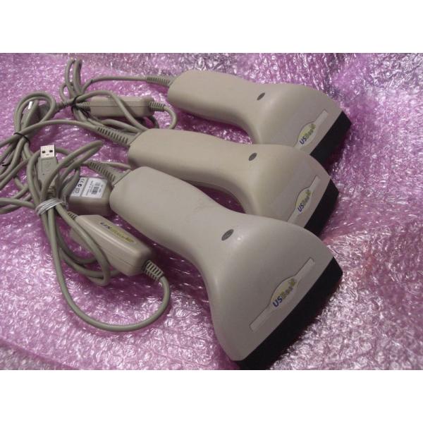 【商品】中古品・同じ商品の3個セットUSBeeバーコード　スキャナーMODEL:1090コード長：約1.5m本体は全体的に黄ばみがあります。【商品保証】商品到着後1週間となります。【その他】写真は同一機種の流用となります。