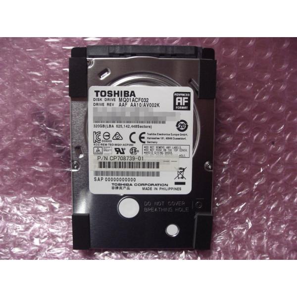 クリックポストにてお送りいたします。代引き発送は出来ません。配達日および配達時間の指定は出来ません。＜商品＞TOSHIBA　MQ01ACF0322.5インチHDDインターフェース SATA容量　320GB回転数　7200rpm厚さ　7mmク...