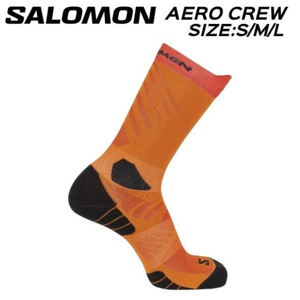 サロモン SALOMON LC26267 AERO CREW ユニセックス ソックス メンズ レディース 靴下【のし不可】