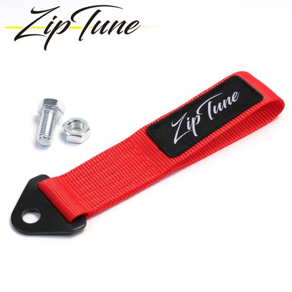 ZIPTUNE トーストラップ TOW STRAP レッド 赤 牽引 ベルト 牽引フックトーイングストラップ  スイフト 汎用品