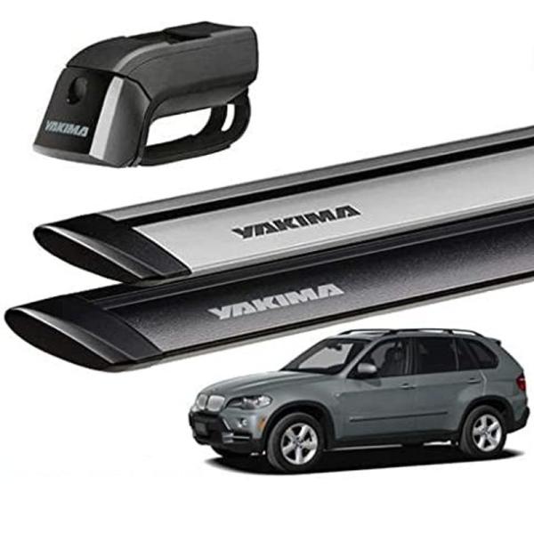 YAKIMA 正規品 BMW X5 E53/E70型 ルーフレール付き車両に適合 ベースキャリアセット (ティンバーライン・ジェットストリー