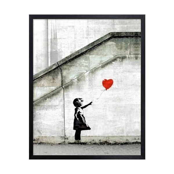 アートフレーム バンクシー 43×53cm Banksy Red Balloon 赤い風船と