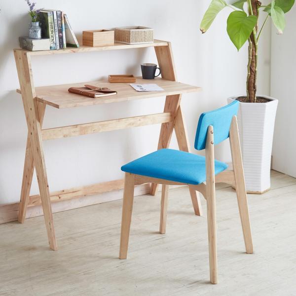 デスク 幅93.5cm 天然木 木製 無垢材 コンパクト パソコンデスク