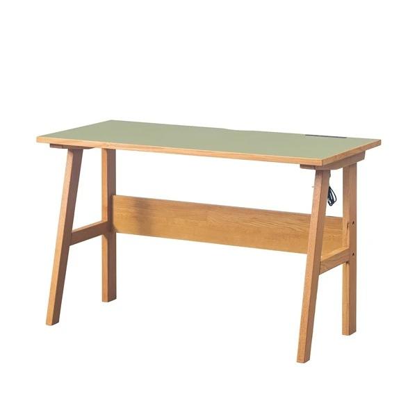 送料込み（対象外地域：北海道・沖縄・離島：別途お見積りさせて頂きますので事前にご連絡ください）リノリウムを天板にあしらった学習デスク♪ワークデスクとしてもマルチに使えるシンプルナチュラルなデザインです。コンセント2口とUSBポート付き。スマ...