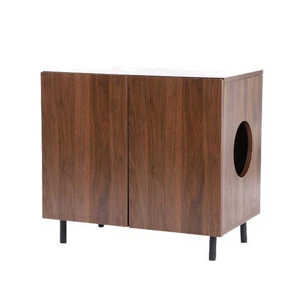 猫 砂 飛び散り防止 ベッド トイレ 隠し キャットタワー 収納 棚 収納棚 木製 据え置き 木 猫タワー 収納 おしゃれ 猫 猫用キャビネット Sr Ewf161 D B にゃんこの生活 通販 Yahoo ショッピング