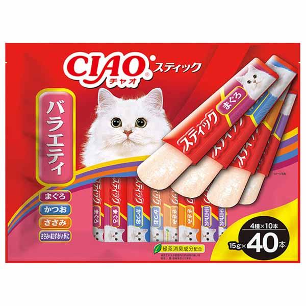 専用　いなばチャオスティック　バラエティ いなばペットフード CIAOスティック バラエティ 15g×40本入り TSC-136