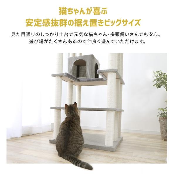 キャットタワー 据え置き 安定感 195cm 大型 多頭飼い おしゃれ キャットタワー ハンモック ファブルック生地 キャットタワー Ccct 6060s Buyee Servis Zakupok Tretim Licom Buyee Pokupajte Iz Yaponii