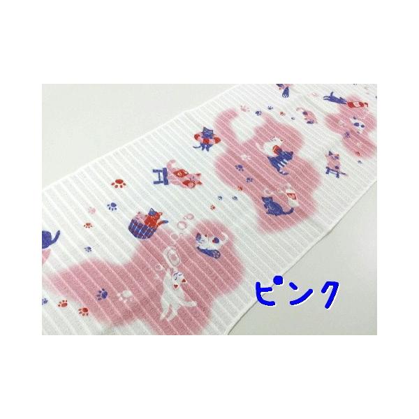 猫 ネコ ねこ キャット タオル ボディタオル 猫柄 和柄 (コラーゲン 