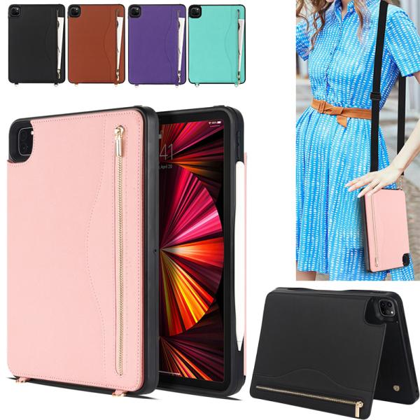 iPad Pro ケース 11 インチ ショルダー ポケット 背面 手帳型 ペン収納