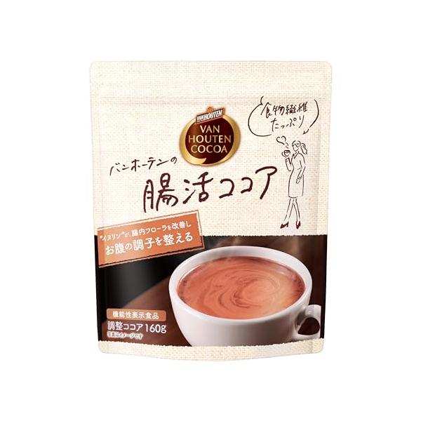 パッケージ個数:1・イヌリンがフローラを改善し、おなかの調子を整える、バンホーテンココアの機能性表示食品。