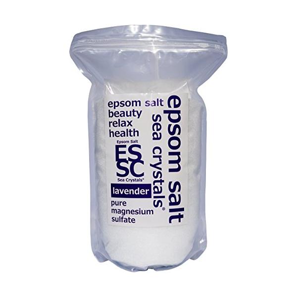 他サイト： エプソムソルト ラベンダーの香り 2.2kg (浴用化粧品) Seacrystals 計量スプーン付の商品画像