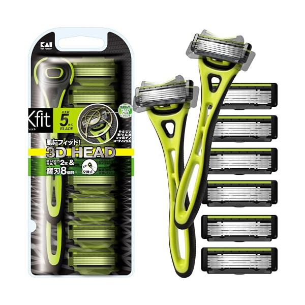 designブラック/本体+替刃8個/-・Size:本体+替刃8個・パッケージ個数:1・【肌に合わせて動く3Dの首振りヘッド】Xfitは独自の3D首振り機構を備えています。肌に合わせて自在に動いてくれるので凹凸のある面もしっかりとフィット。...