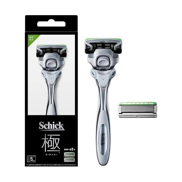ハンドルシルバー/-/KWM-210 SS・PatternName:2)極敏感肌ホルダー(刃付き+替刃1コ)・パッケージ個数:1・シック最上級モデル「極　KIWAMI」・ハンドルの衝撃吸収機能によるシック史上最高の剃り心地・剃り方にあわせて...
