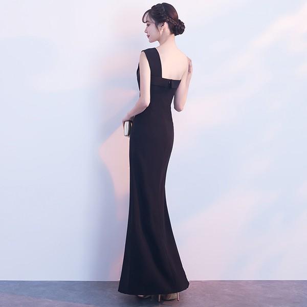 1000円offクーポン有 Sale セール クーポン 黒ドレス ロングドレス 演奏会 黒 スリット 結婚式 披露宴 脚見せ 発表会 パーティー ドレス A オシャレカントリー 通販 Yahoo ショッピング