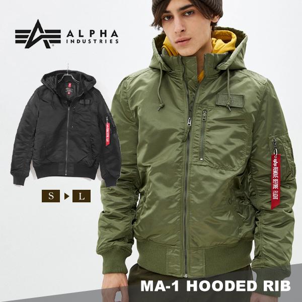 アルファインダストリーズ MA-1 ALPHA ALPHA INDUSTRIES HOODED RIB