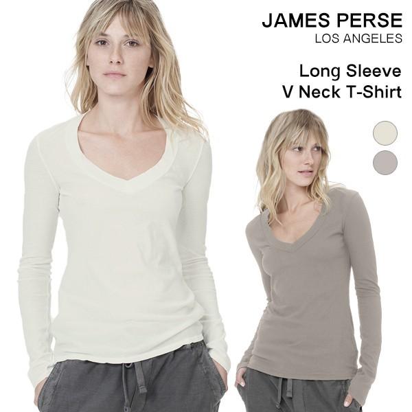 ジェームスパース 長袖 カジュアル Tシャツ Vネック レディース James Perse リラックス カットソー ロングスリーブ 無地 人気 ブランド James03 Lansh ランシュ 通販 Yahoo ショッピング