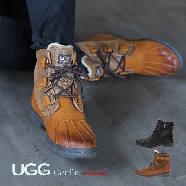 UGG ブーツ アグ ショートレザー レディース 本革 アグブーツ 靴 ショートブーツ Cecile...