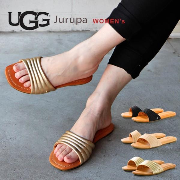 UGG ジュルパ レディース サンダル フラット アグ Jurupa 1109970 1111081 ブラック ゴールド