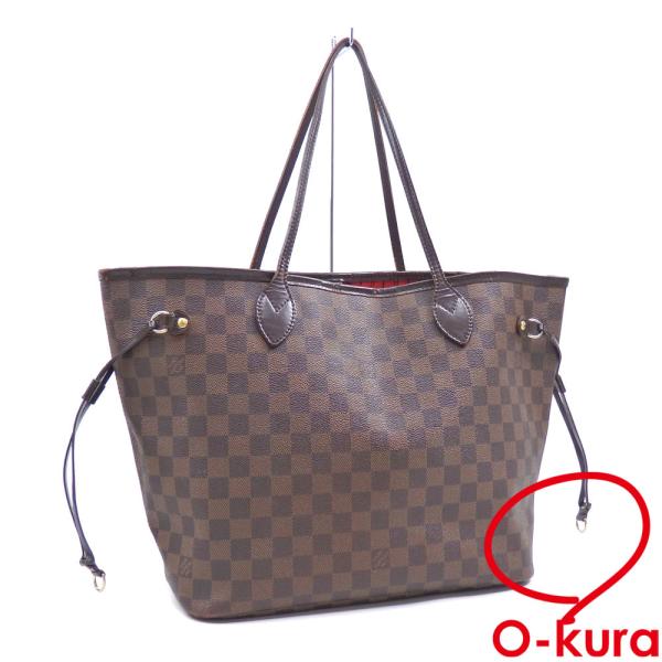 ネヴァーフル ルイ・ヴィトン トートバッグ ダミエエベヌ MM  