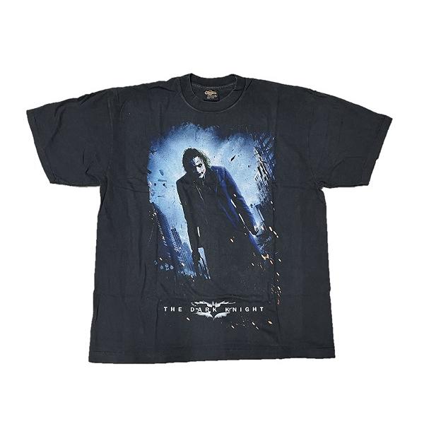The Dark Knight ダークナイト Tシャツ ヒースレジャー ジョーカー 映画T ムービーT バットマン DCコミックス アメコミ 00s シネマ トップス 半袖 黒 XL