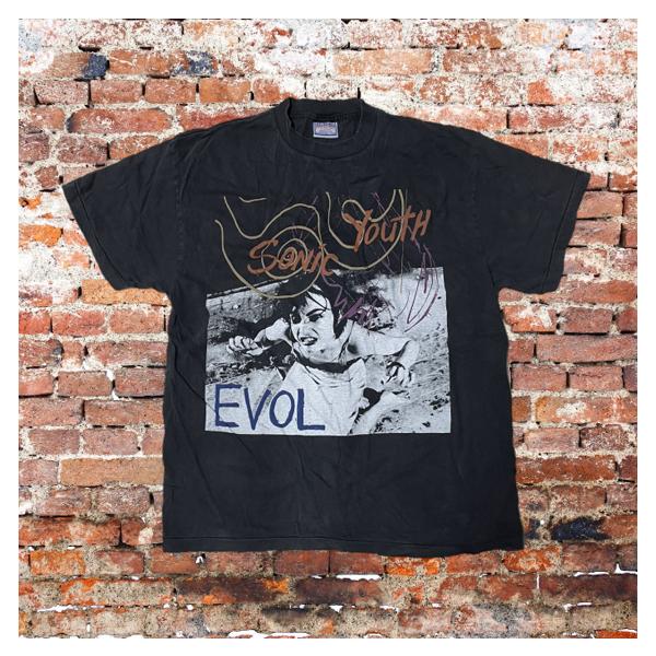 sonic youth / ソニックユース Tシャツ Evol ツアー T XL 黒 両面