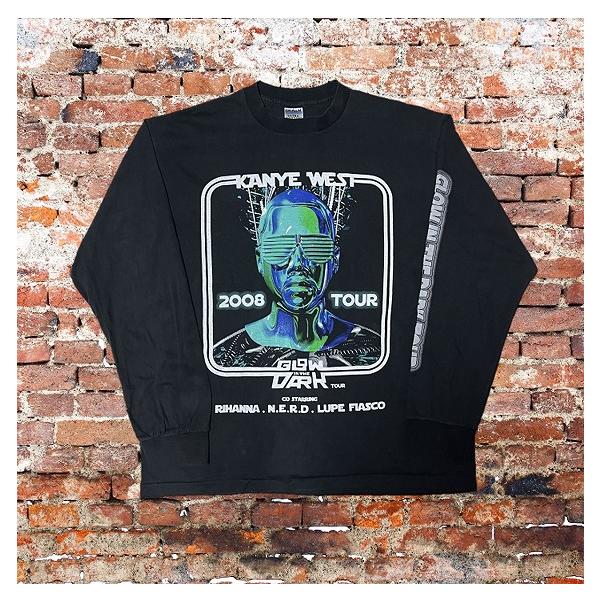 Kanye West カニエウェスト 長袖 Tシャツ Glow in the Dark Tour ロンT