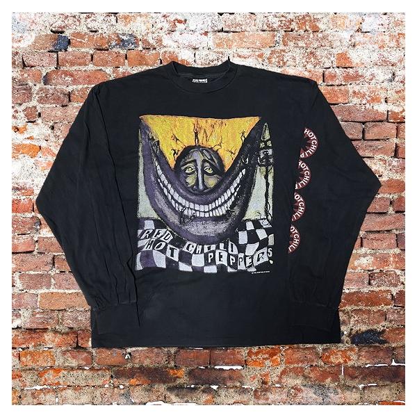 3594 レッチリ　BIG SMILE 両面　ビッグプリント　長袖　ロンT Red Hot Chili Peppers レッドホットチリペッパーズ 長袖 Tシャツ BIG