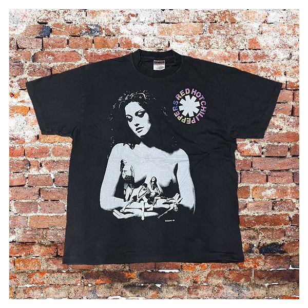 レッドホットチリペッパーズ Tシャツ Mother's Milk European Tour 1990 デザイン ロックT バンドT RHCP レッチリ マザーズミルク メンズ 半袖 黒 送料無料