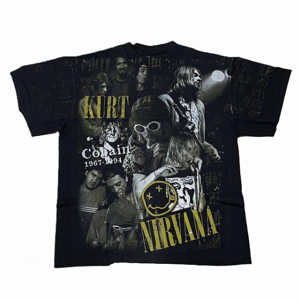 NIRVANA KURT Cobain ニルヴァーナ カートコバーン Tシャツ 追悼 バンドT ロックT ツアーT グランジ 90s ミュージック フォトプリント グラフィック ストリート