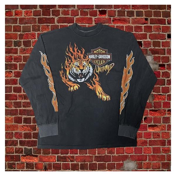 Harley-Davidson ハーレーダビッドソン 長袖 Tシャツ フレイム