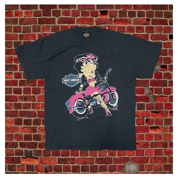 Betty Boop ベティブープ ハーレーダビッドソン Tシャツ XL 黒 Betty Boop ベティブープ motorcycle club 黒 XL - メルカリ