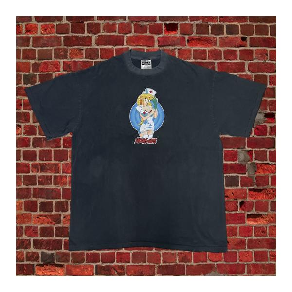 HOOK-UPS アニメキャラクター Tシャツ Hook-Ups フックアップス Tシャツ 半袖 黒 ブラック XL メンズ