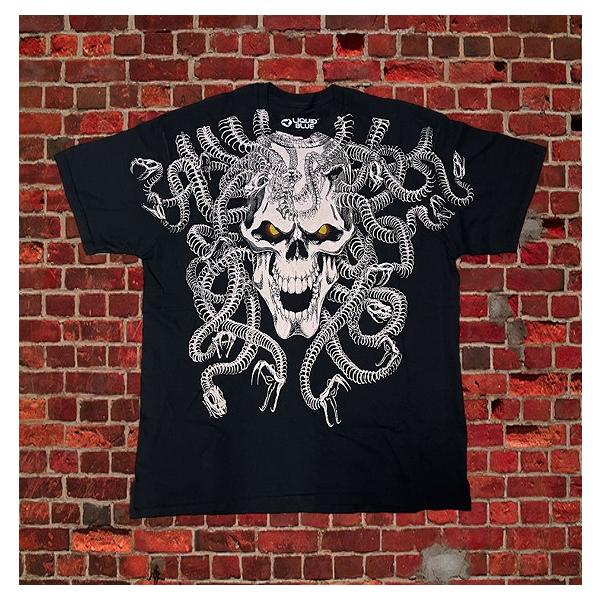 Medusa Skull メデューサ スカル Tシャツ スネーク 蛇 ドクロ デザイン