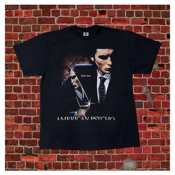 American Psycho アメリカンサイコ Tシャツ Killer Looks 映画T ムービーT クリスチャンベール 半袖 ブラック 黒 メンズ レディース ユニセックス