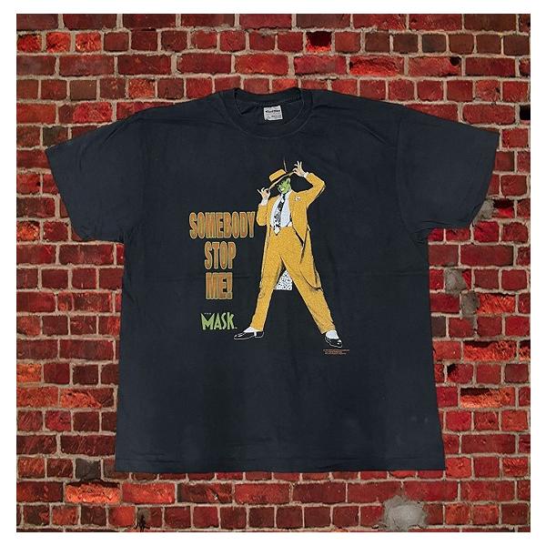 THE MASK マスク Tシャツ SOMEBODY STOP ME! 映画T ムービーT 半袖 ジムキャリー Jim Carrey 洋画 映画グッズ キャラクターT コメディ映画 ストリート