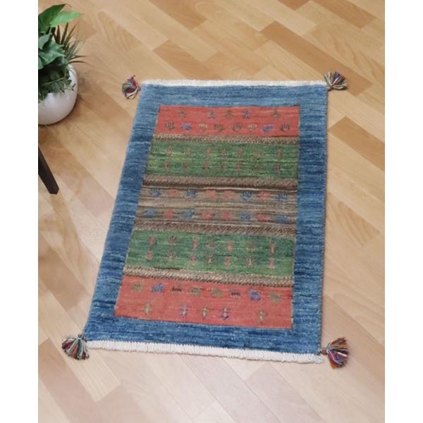 プレミアムギャッベ 絨毯／ホシナマイ（カシュクリ） 83×55cm イラン産