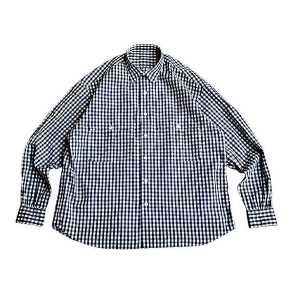Porter Classic ロールアップギンガムチェックシャツ ROLL UP GINGHAM CHECK SHIRT（ロール アップ ギンガム チェック
