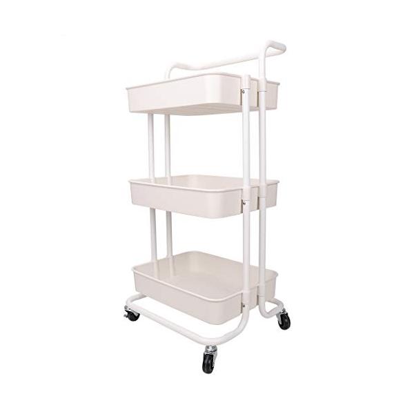 キッチンワゴン キャスター付き ワゴン 3段 キッチンラック ベビーワゴン キッチン 洗面所 トレー 子供部屋 雑貨 小物 ベビー用品 収納 ラック S 0625 オンライン プレミア ストア 通販 Yahoo ショッピング